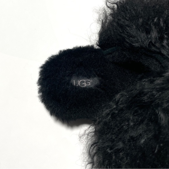 UGG Classic Coquette Mongolian Black SLIPPERS - WOMEN'S - Picture 2 of 5